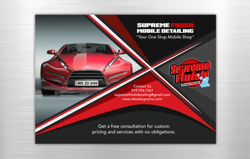 Supreme Finish Mobile Detailing Post card - Jenkins Creative Designs